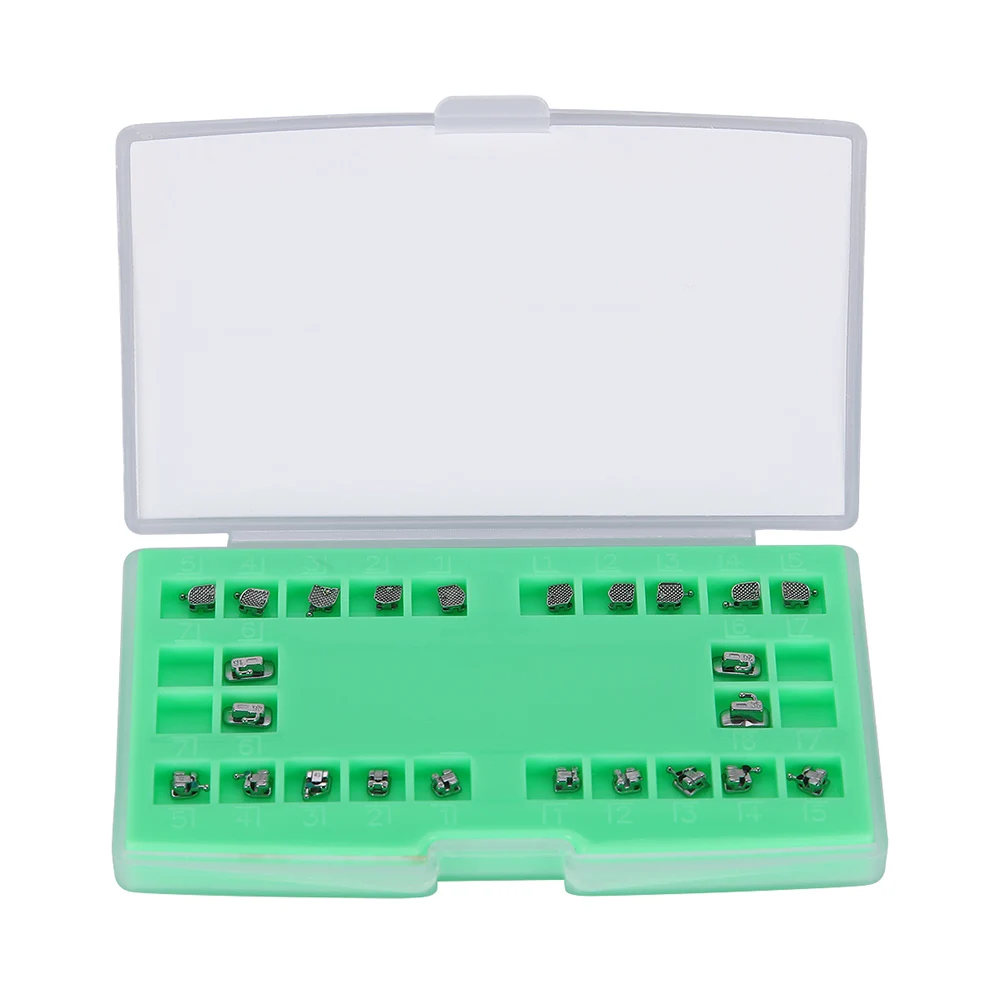 AZDENT Dental Zahnspangen Hosenträger Passive Selbst Brackets ROTH/MBT 0,022 345 Haken Mit Bukkalröhrchen – Detail 4