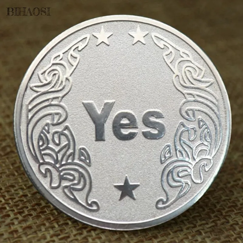 Да/Нет позолоченная монета 24 карата металлический значок медная на заказ игровая