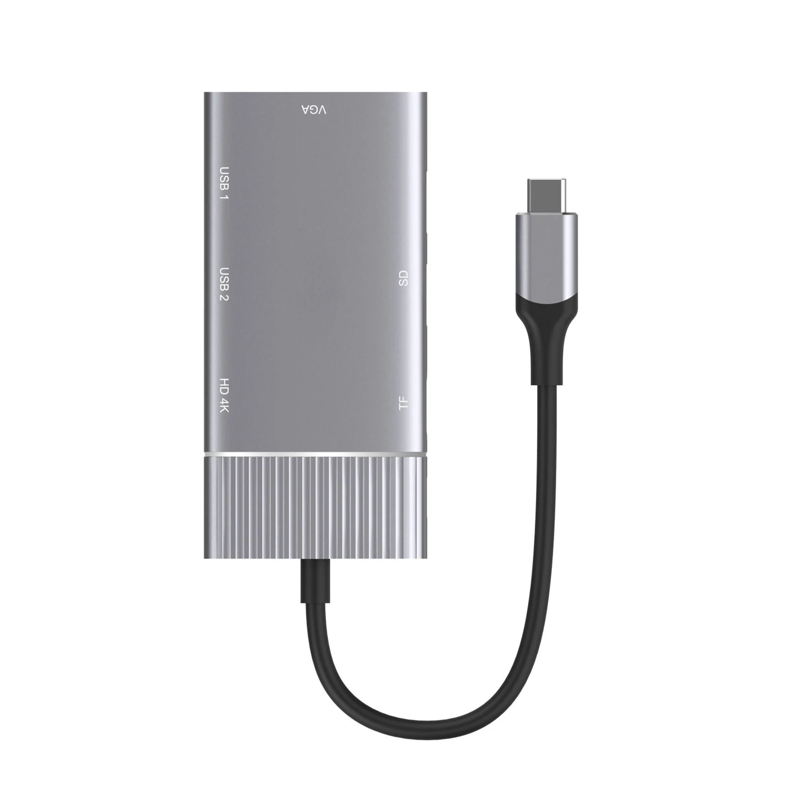 

8 In 1 TF Card Reader VGA PD Fast Charging USB C Hub Laptop Docking Station HD Aluminum Alloy 3.5mm Audio Jack Dual Monitor