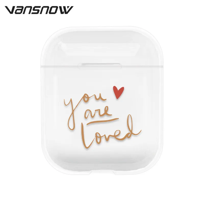 Love U 2 Для AirPods чехол из прозрачного силикона с рисунком Беспроводной Bluetooth зарядным устройством чехол s для Airpods 2/1 Air стручки чехол Крышка - Цвет: Love U 2