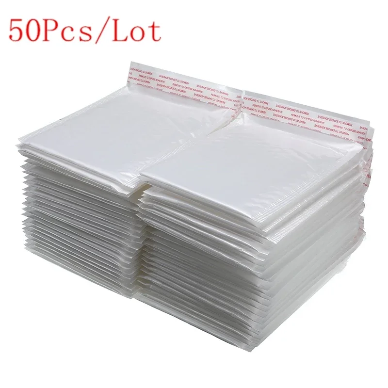 

50 PCS/Lot White Foam Envelope Bags Self Seal Mailers Padded Shipping Envelope With Bubble Mailing Bag Shipping Packages Bag New