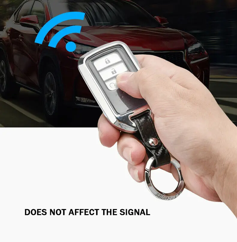 

Carbon Fiber Alloy Metal Car Key Fob Case Cover Holder Shell 5 Colors For Honda Accord CR-V HR-V Civic Fit Ridgeline Pilot Jazz