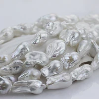 genuine natural 16 22mm23 28mm aa baroque white baroque pearl strands loose beads women lady jewelry diy