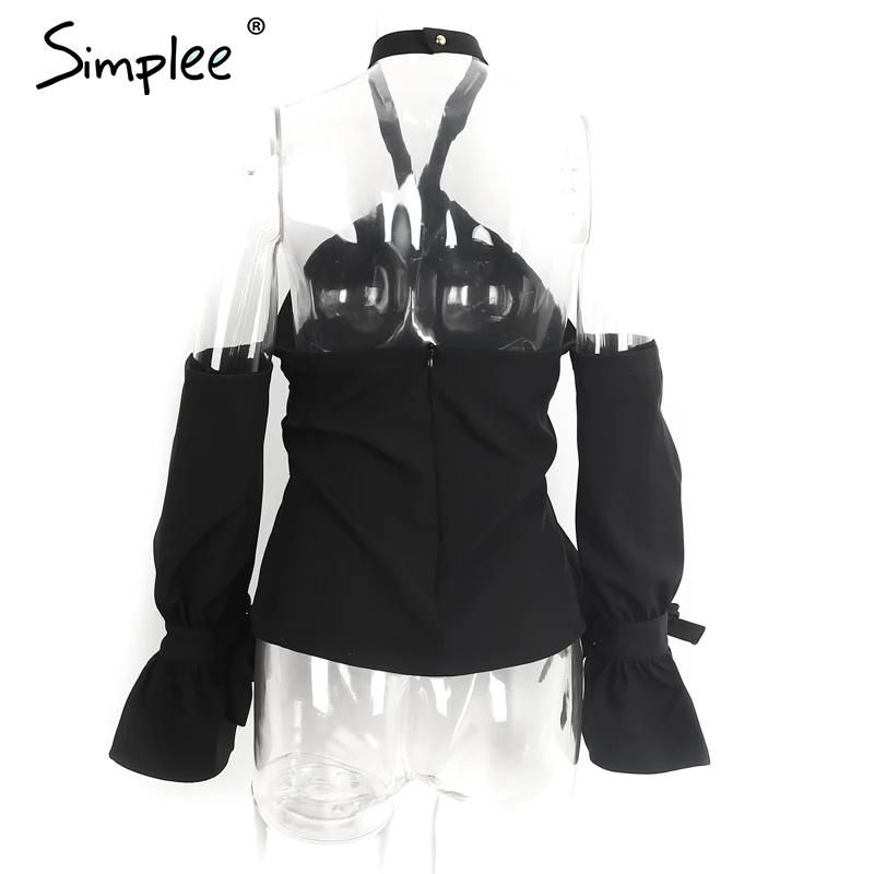 Женская блузка Simplee с открытыми плечами женская рубашка бретельками крест