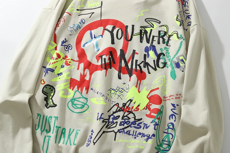 Уличная одежда в стиле хип хоп мужские толстовки с круглым вырезом Ретро стиль