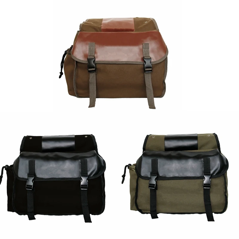Motorcycle Saddlebag Luggage Bags Waterproof Canvas Stroage BagFor Honda shadow For Suzuki dr 650 | &amp