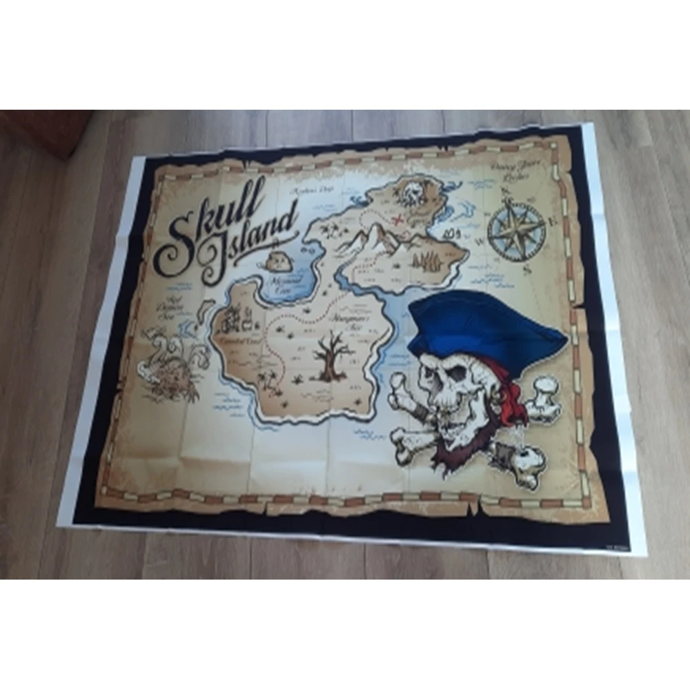 Фон для фотосъемки Yeele с изображением старого сокровищ карты мира пирата