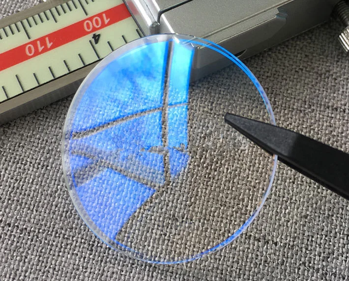 Бесплатная доставка 1 шт 2 0 мм толстый вогнутый синий светильник Размер стекла от