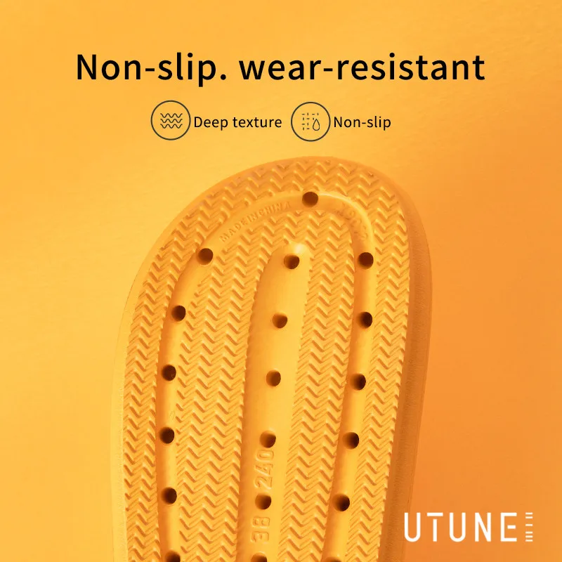 

UTUNE Women Sandals Summer Platform Shoes Beach Outside EVA Slides Slippers Men Soft Thick Sole Non-slip Indoor Plus Size 42 43