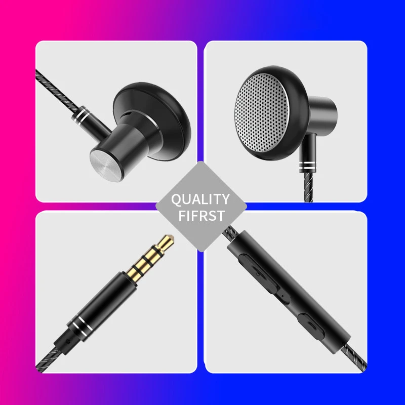 RUKZ C6 стерео наушники с микрофоном для телефона XIAOMI Hi Fi сабвуфер DJ микрофон