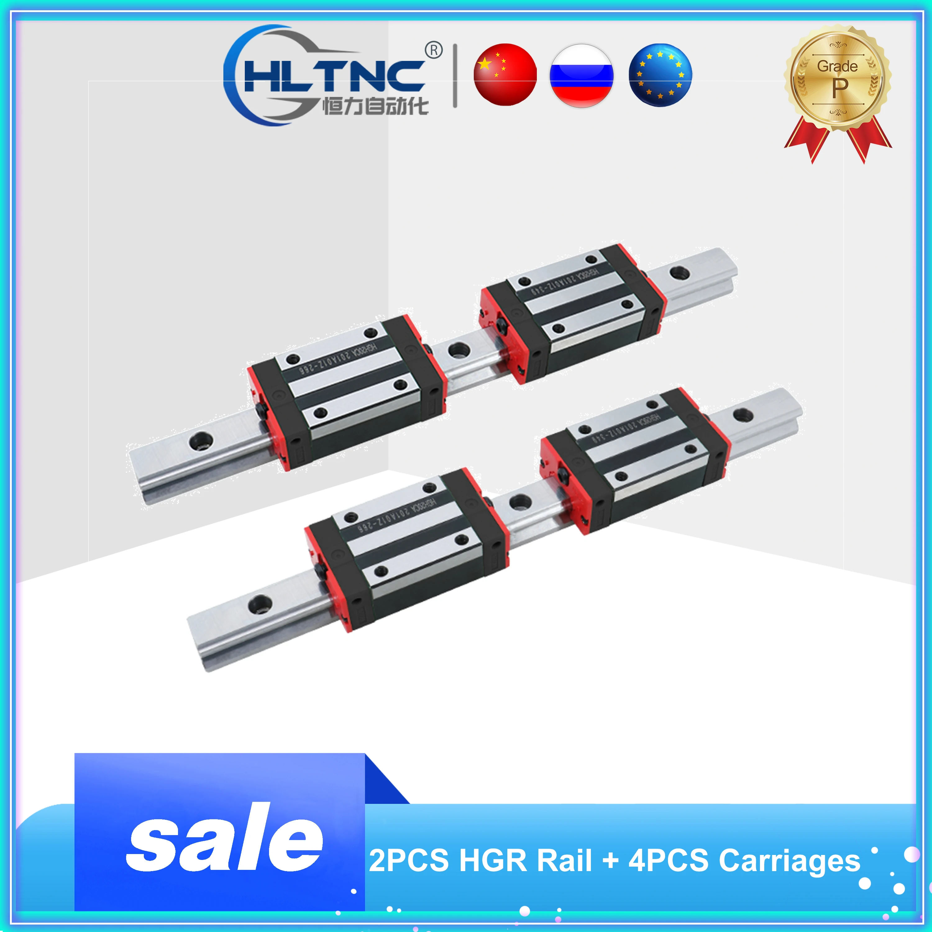 2 шт. HGR15 HGR20 квадратная линейная направляющая рельса + 4 направляющих скользящих