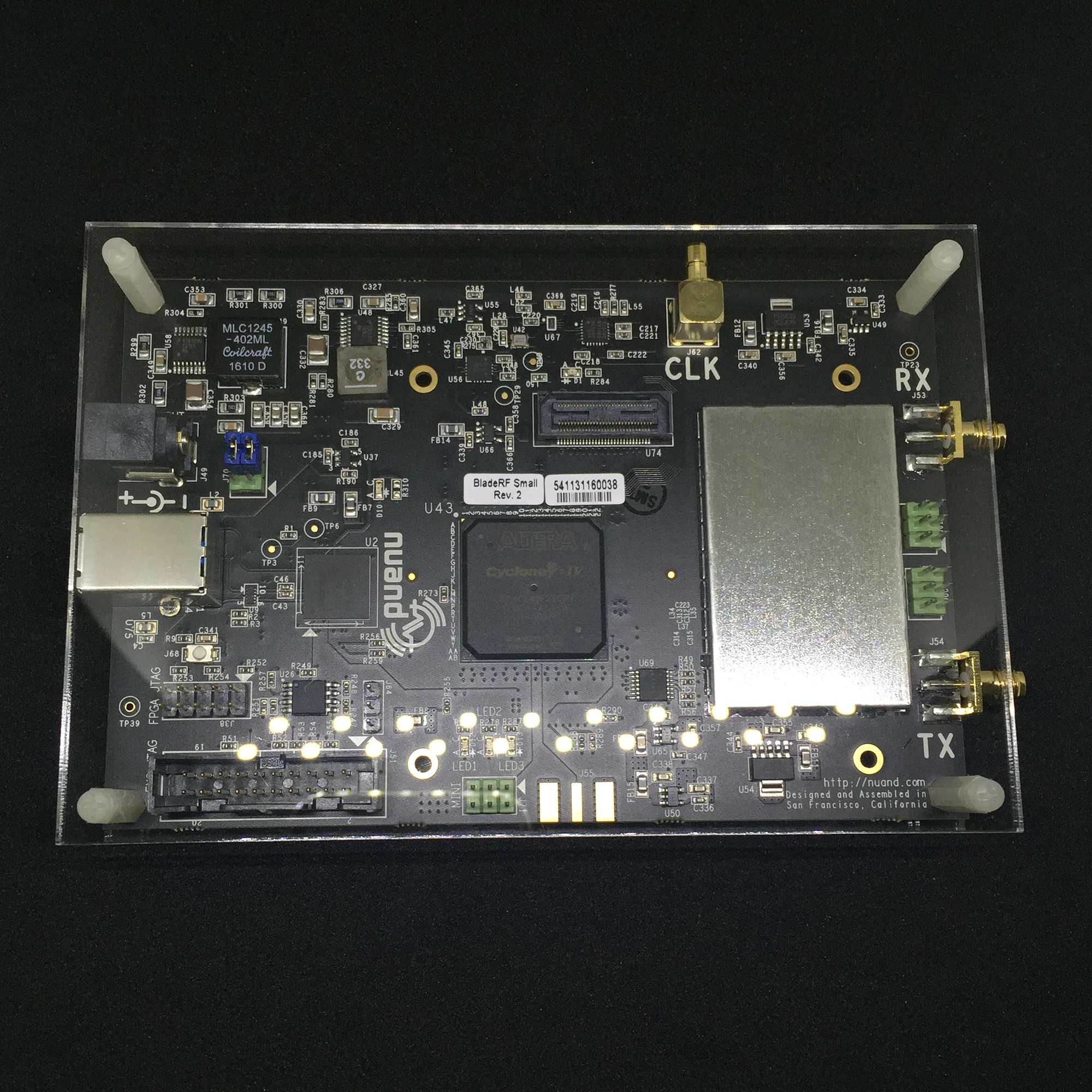 BladeRF X40/X115 USB 3,0 SDR программное обеспечение радио акриловый корпус