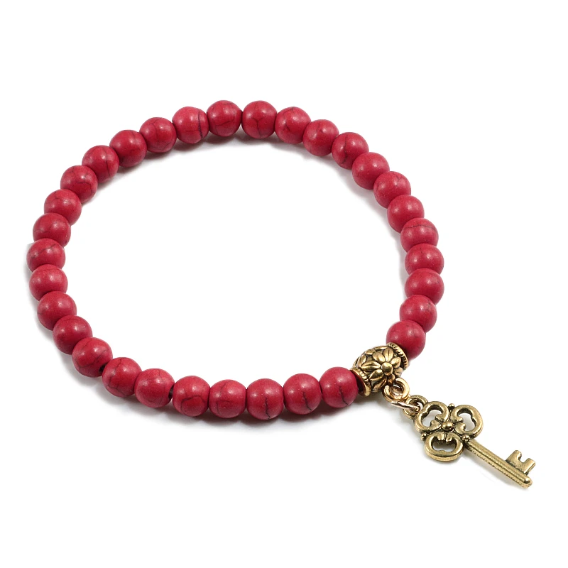 Брелок для ключей браслет на дистанцию из натурального камня бисера йоги