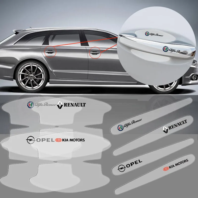 8 шт. Новые прозрачные наклейки на двери автомобиля пленка ручки для Mazdas 5 6 323 626 RX8 7