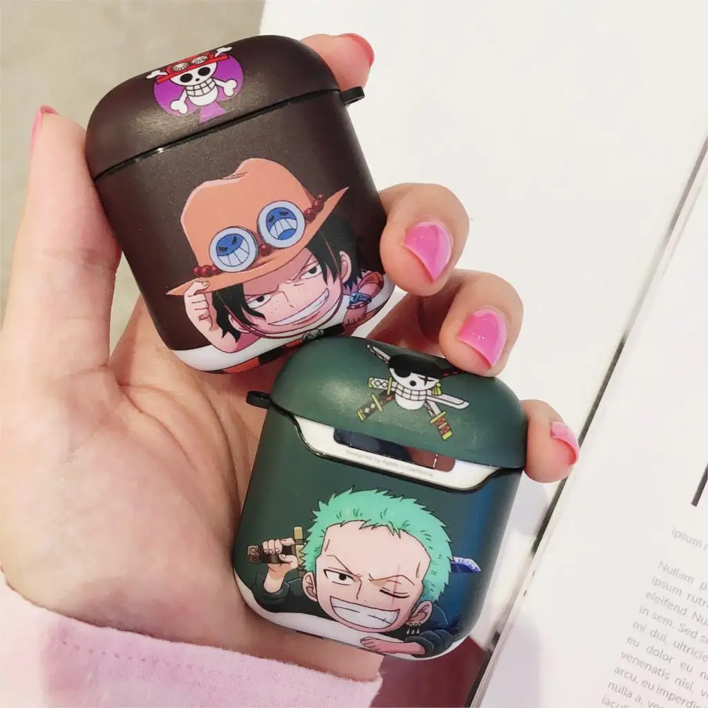 Мультфильм one piece Луффи Зоро ace чехол Bluetooth беспроводной Чехол для гарнитуры для Apple Airpods pro 3 2 модные милые наушники мягкий чехол