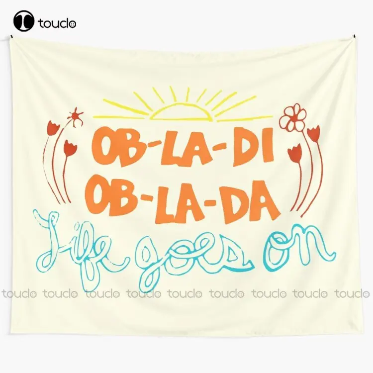 

"Ob-La-Di Ob-La-Da" Design Tapestry College Humor Tapestry Tapestry Wall Hanging For Living Room Bedroom Dorm Room Home Decor