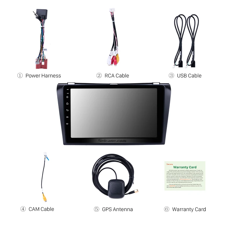 Автомагнитола Seicane с ПЗУ 32 ГБ Android 10 0 для Mazda 3 bk 2004-2013 Mazda3 радио GPS плеер поддержкой