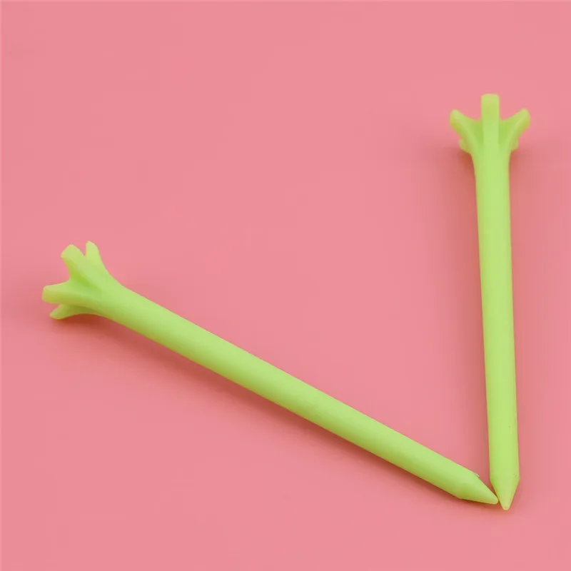 

50pcs 70mm Soild Color Golf Ball Wood Tee Outdoor Sports Plastic Professional Frictionless Golf Tee Wheat Golf Tees