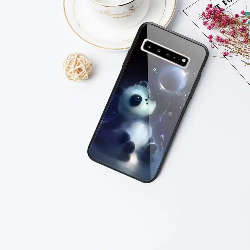 

Panda Glass Phone Case Back Shell For Samsung Galaxy S20 Ultra S10 S9 S8 S7 Plus Edge S10 E Lite Note 8 9 10 Pro Cover