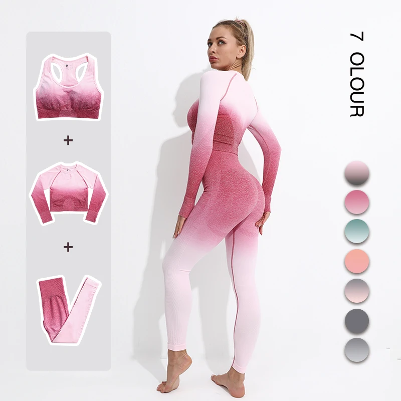 

New Woman Seamless Bra Yoga Clothes High Waist Sports Leggings Pants Fitness Sports Suit Outdoor Fitness Suit
