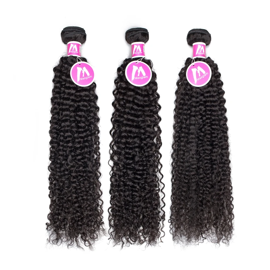 Бразильские кудрявые вьющиеся натуральные пучки волос с закрытием короткие