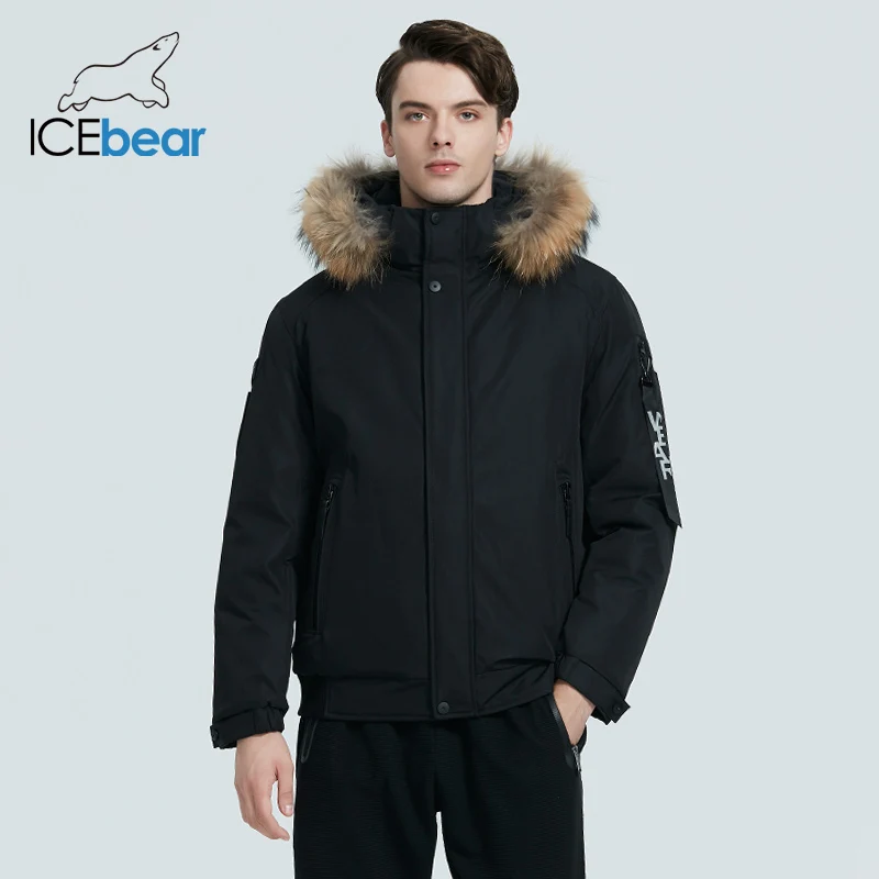 ICEbear 2021 новое зимнее Мужское пальто модная мужская одежда куртка с капюшоном