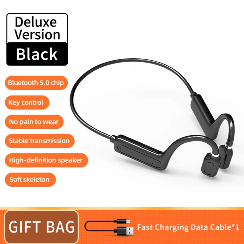 

Bluetooth compatible 5.1 sports wireless ear-hook bone conduction stereo HIFI headset