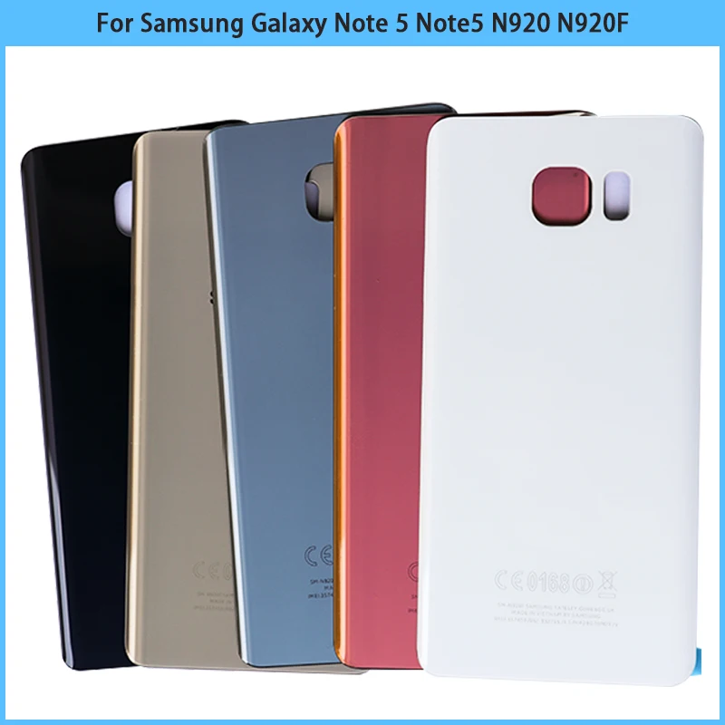 Новинка для Samsung Galaxy Note 5 N920 N920F задняя крышка батарейного отсека Note5 3D стеклянная