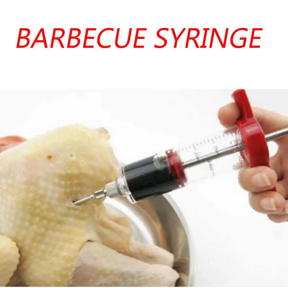 BBQ игла 1 шт. Набор инструментов шприц для гриля Кухня аксессуары соус инжектор