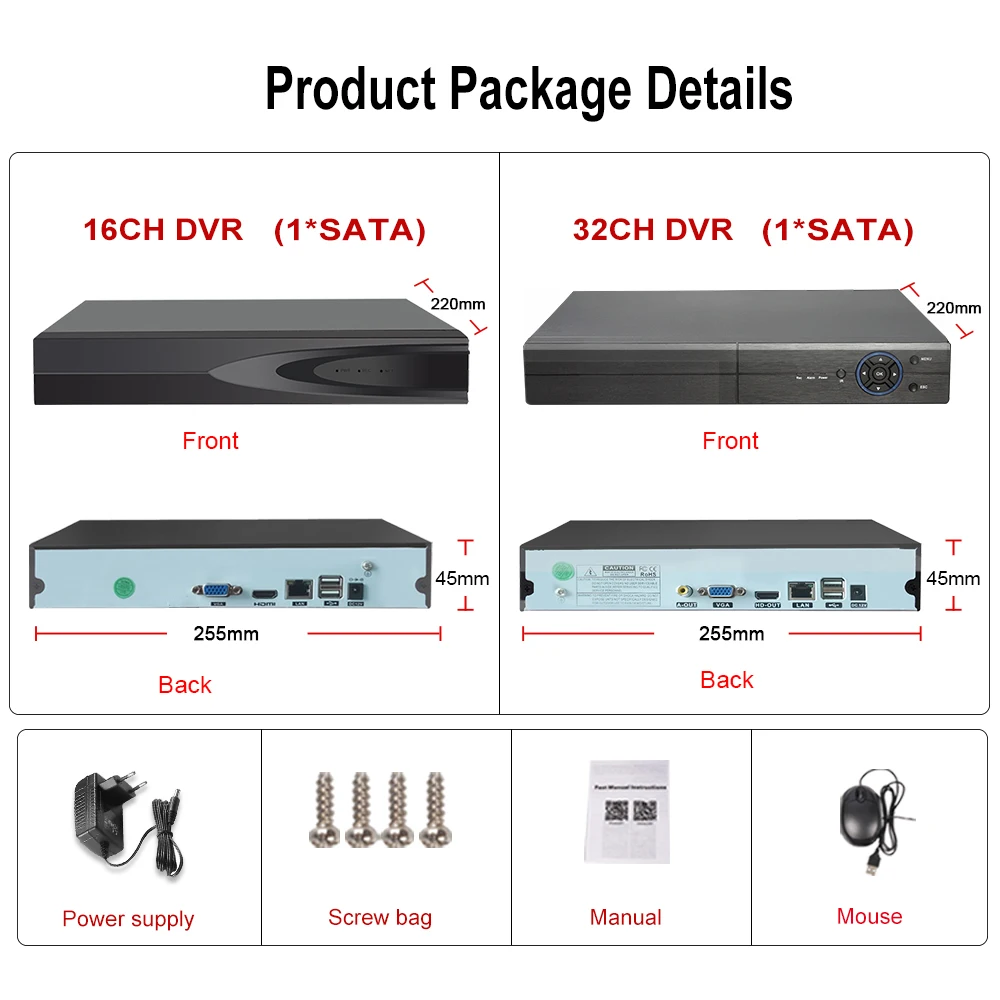 Камера видеонаблюдения HD IP 1080P 5MP 16CH NVR 4K 8MP 32CH сетевой видеорегистратор P2P