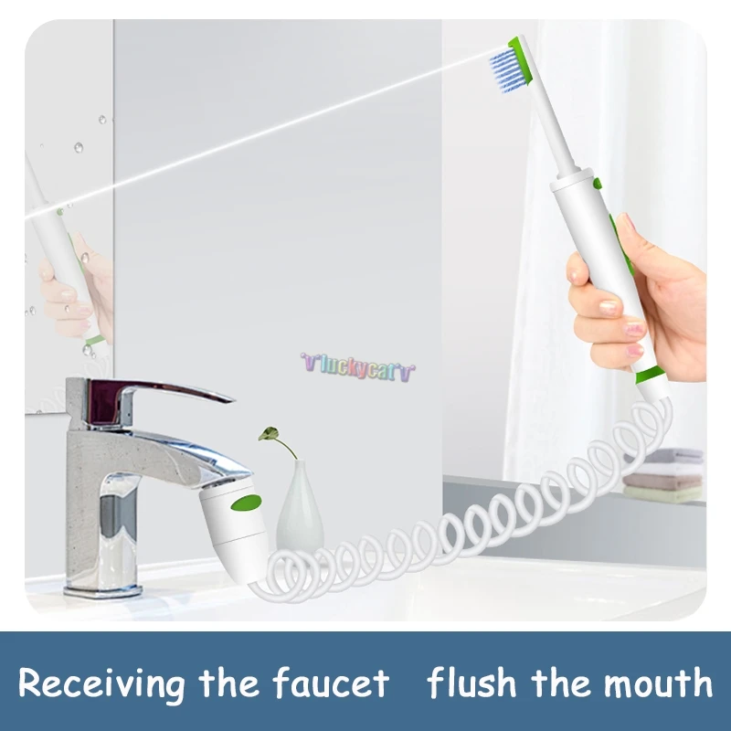 

Portable Faucet Oral Jet Irrigator Water Dental Flosser Toothbrush Head Removeable Floss Implement with Box 2 Jet Tips Sprinkler