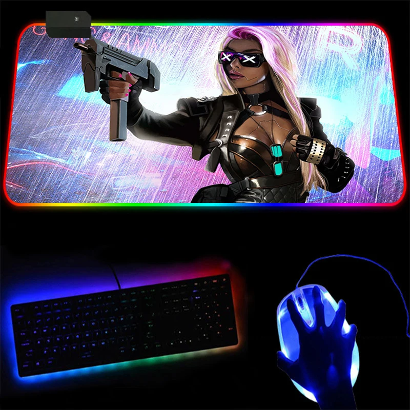 

RGB Mouse Pad Colorful LED Lighting Gaming Mouse Pad Luminous Table Pad Keyboard Pad