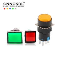16mm with light ab6 5pin 8pin push button switch small squareround self locking self reset start up switch 3a250v power switch