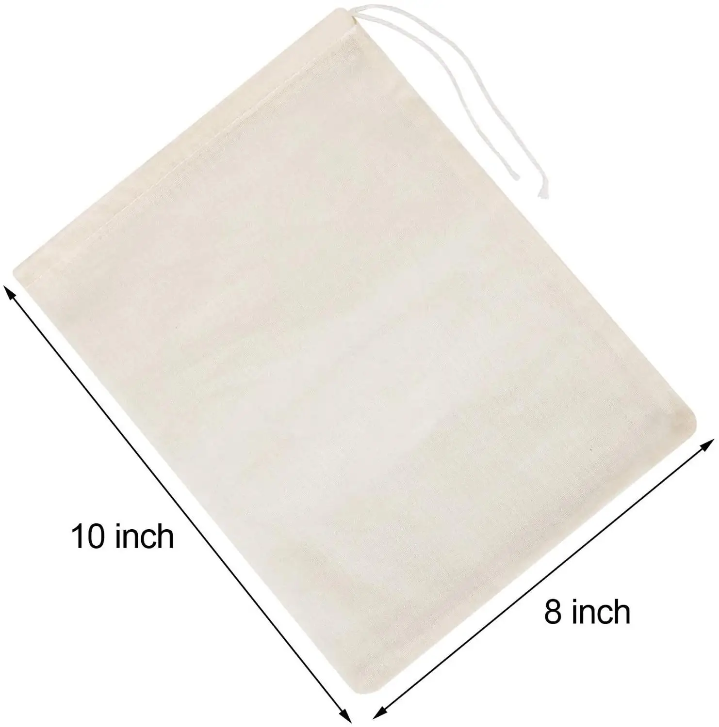 Cheesecloth Bags Nut Milk Strainer Cotton Muslin Bags Mesh Food Bags for Yogurt Coffee Tea Juice Wine Supplies Nylon Filter SGS images - 6