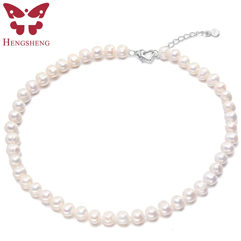 

Ожерелье женское из белого пресноводного барочного жемчуга, 36 см, 40 см, 45 см, 50 см в длину, с застежкой из серебра 925 пробы и качеством AA