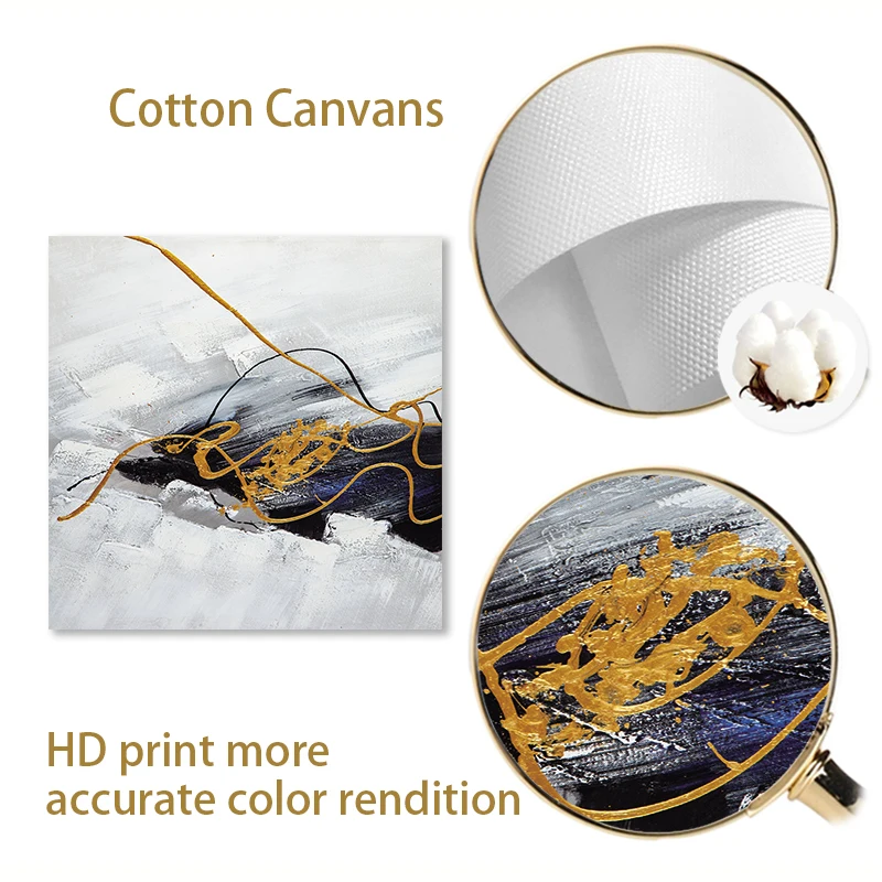 

Abstract Black White Yellow Ink Trending Brush Style Canvas Painting Poster Wall Art Pictures Print for Living Room Home Decor