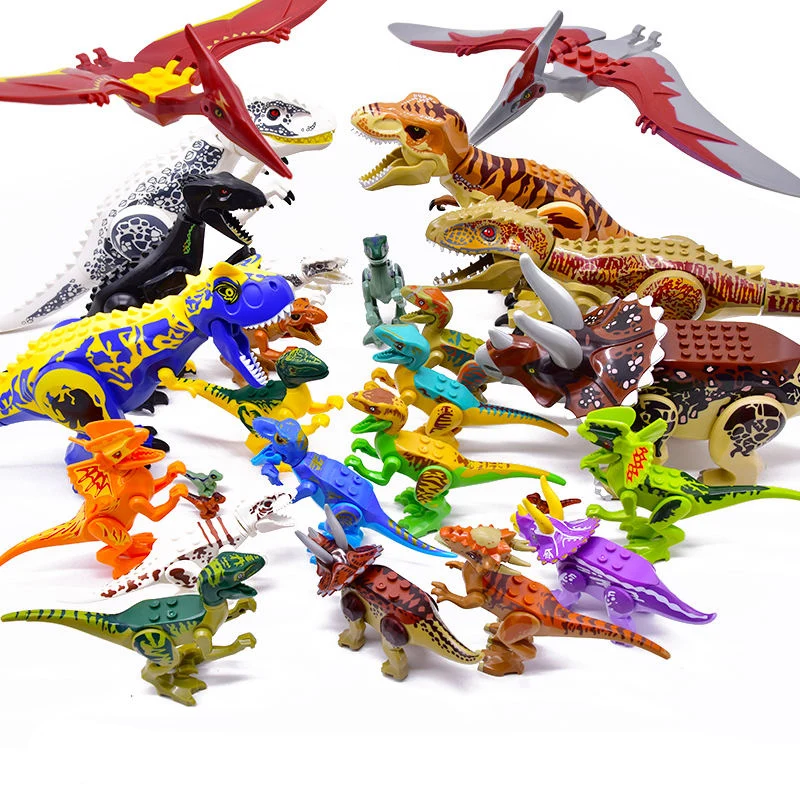 Проектом юрских динозавров мир животных Кубики &quotпарк&quot кирпичное здание