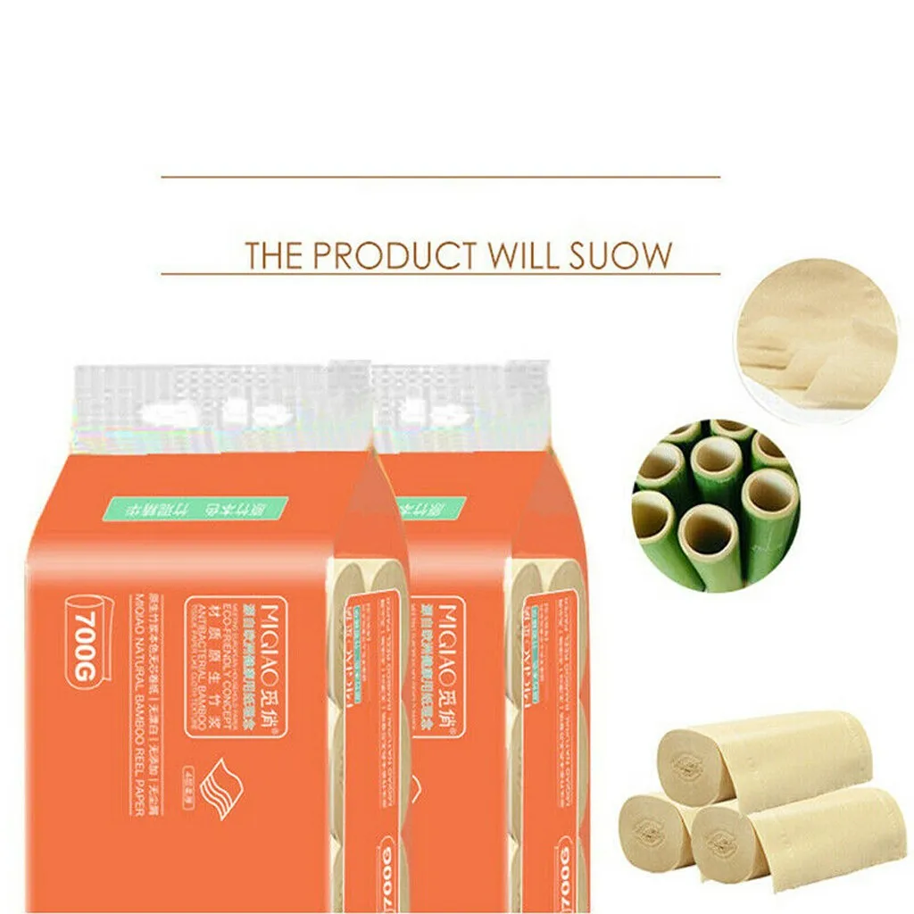 10 шт. три слоя туалетной бумаги натуральная бамбуковая целлюлоза лицевая бумага