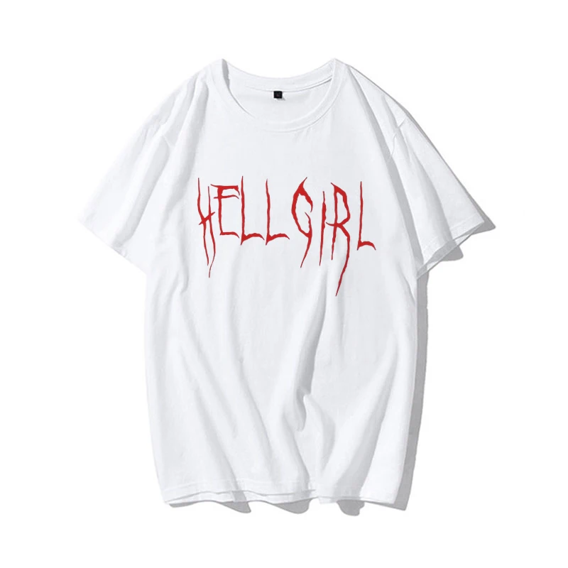 Женская футболка с коротким рукавом HELL GIRL летняя повседневная в стиле панк и