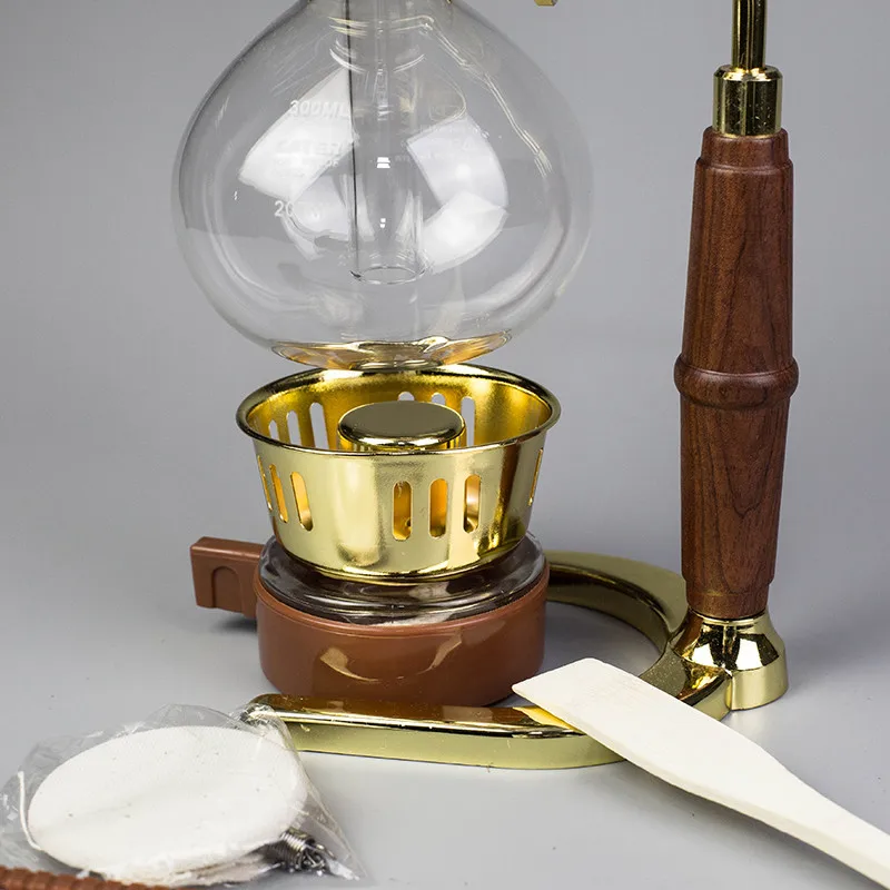 Сифон для кофе 3 чашки новинка золотой 300 мл сифон фильтр вакуумный стеклянный