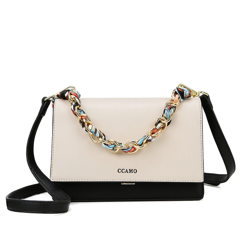 

Louis Brand Fashion Solid Color Handbags for Women High-quality Leather Shoulder Messenger Bags Elegant Chain Crossbody Bags CC