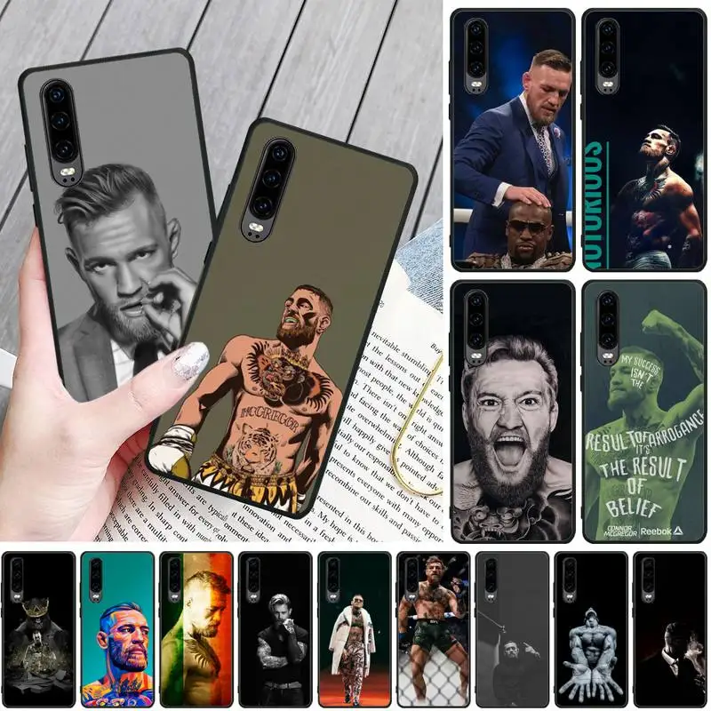 Чехол для телефона Conor McGregor Irish Fighter Photo черный ТПУ чехол Huawei P8 lite 2017 P9 P10 20Pro Lite Pro