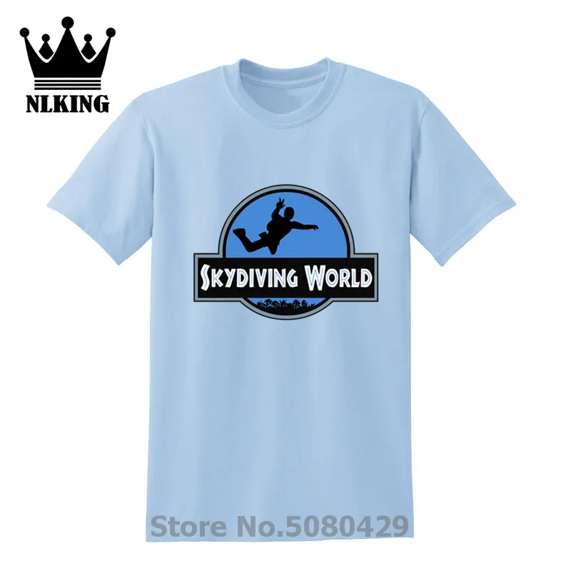 Streetwear World Skydiver Gift T-Shirts Men Dangerous Skydiving Funny Men's Pure Cotton tshirts Short Sleeves T Shirts | Мужская