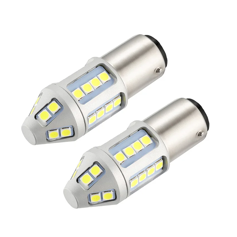 2XDaytime бег светильник DRL 1157 BAY15D P21/5 Вт супер яркий 30 SMD 3030 светодиодный автомобиль