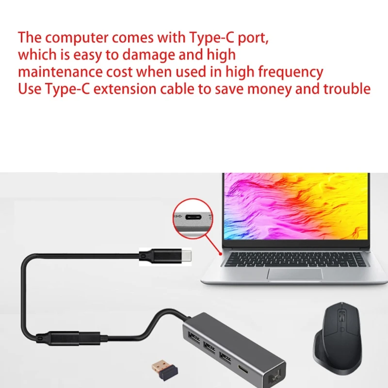 Удлинительный кабель PD 5A USB 100 Type-C Вт 4K 60 Гц 10 Гбит/с | Компьютеры и офис