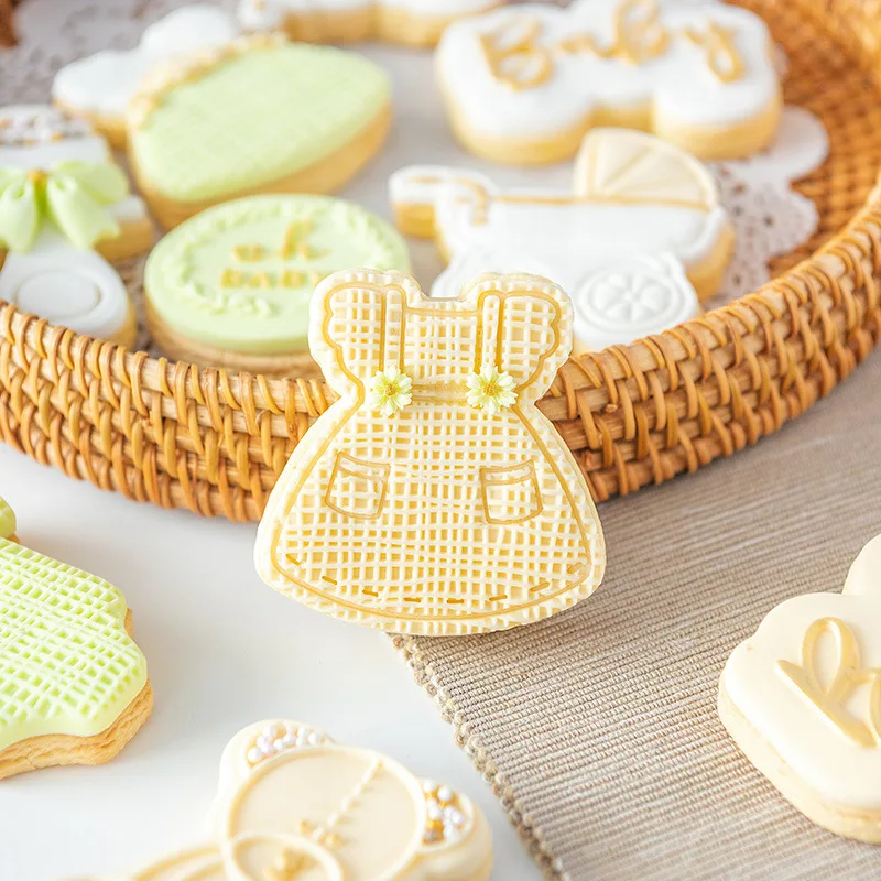 Acrylic Baby Birthday Embossed Mold Fondant Sugar Craft Cookies Embosser Cutter Stamp Cake Decorating Tools | Дом и сад
