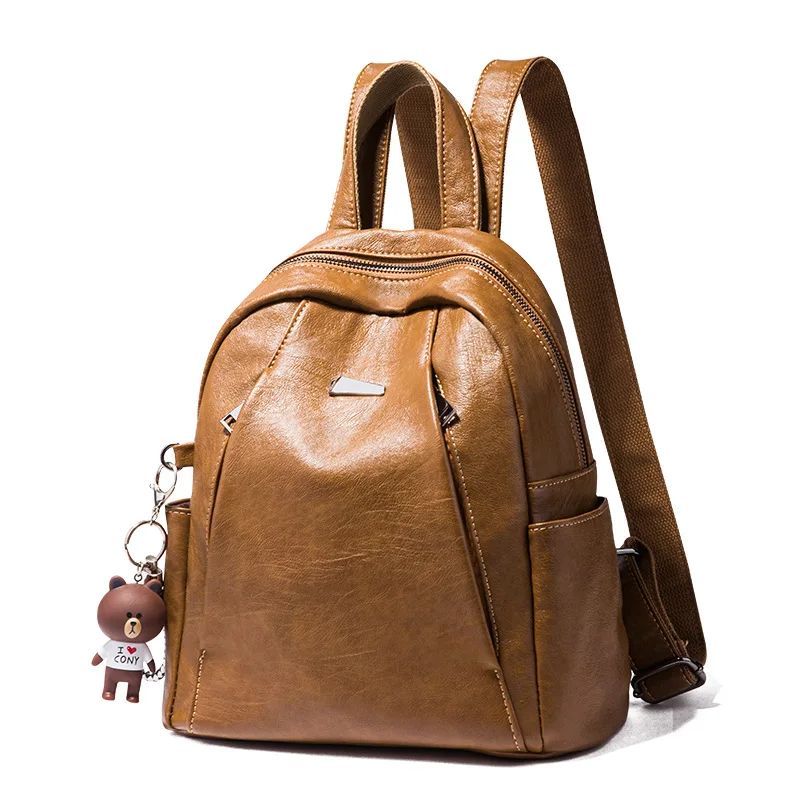 Женский винтажный рюкзак из натуральной кожи роскошный брендовый дизайнерский