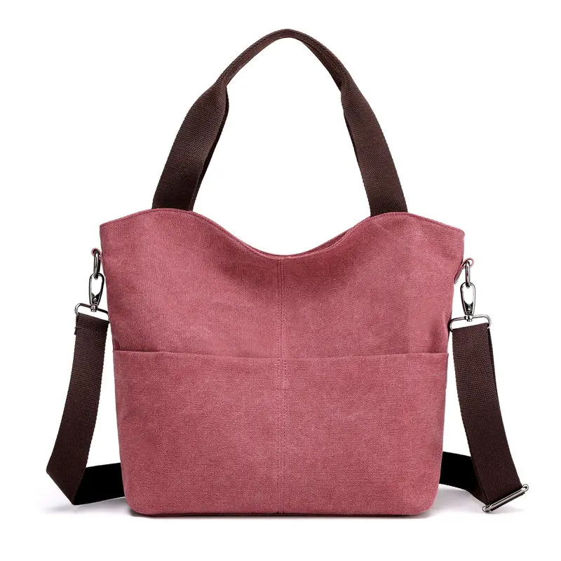 

ABQP Ladies Casual Handbags Fashion Women Shoulder Bag Vintage Canvas Handbag Large Capacity Multi Compartment Crossbody Bag