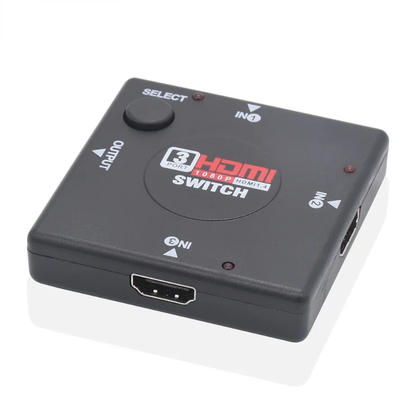 

HD 3 Input 1 Output Mini 3 Port HDMI-compatible Switch Female To Female Switcher Splitter Box Selector for HDTV 1080P