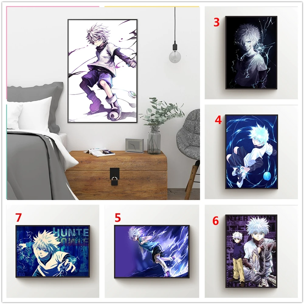 Hunter Killua Аниме Холст настенный художественный плакат картина принт домашний
